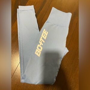 Bo and tee Xs blue women Leggings active bottoms seamless bo+tee